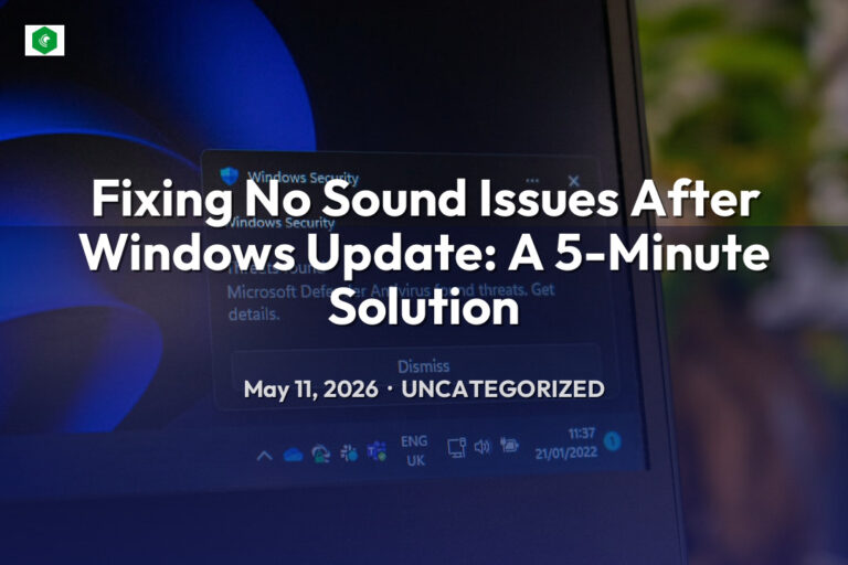 Fixing No Sound Issues After Windows Update: A 5-Minute Solution – Uncategorized | SYSTEM 14